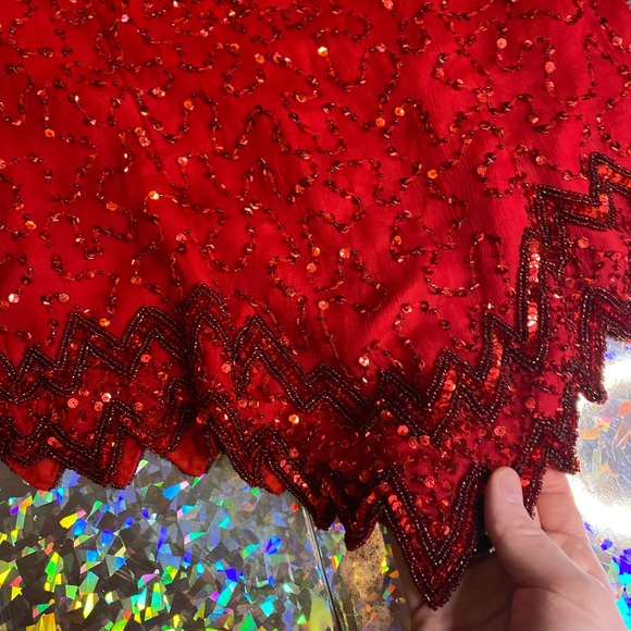 Mark & john gopal vintage red beaded top - Picture 2 of 8